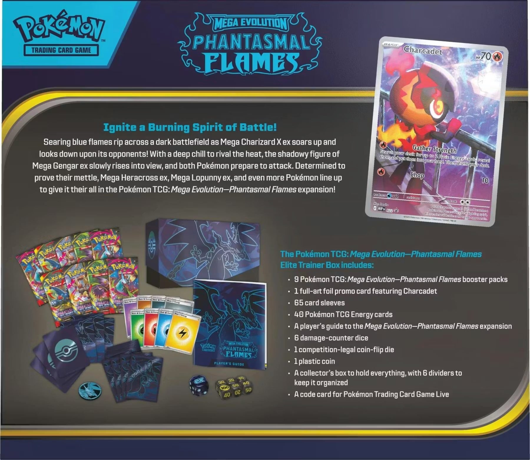 Pokemon Mega Evolution: Phantasmal Flames Elite Trainer Box