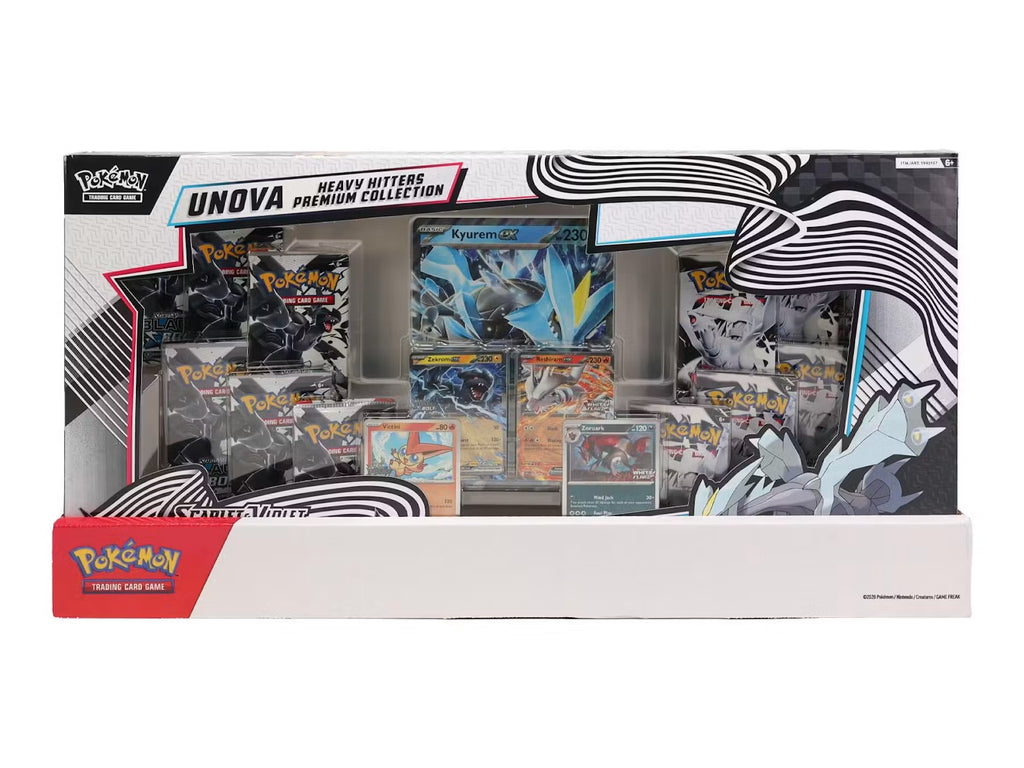 Pokemon Scarlet & Violet: Black Bolt & White Flare Unova Heavy Hitters Premium Collection 7-Box Display