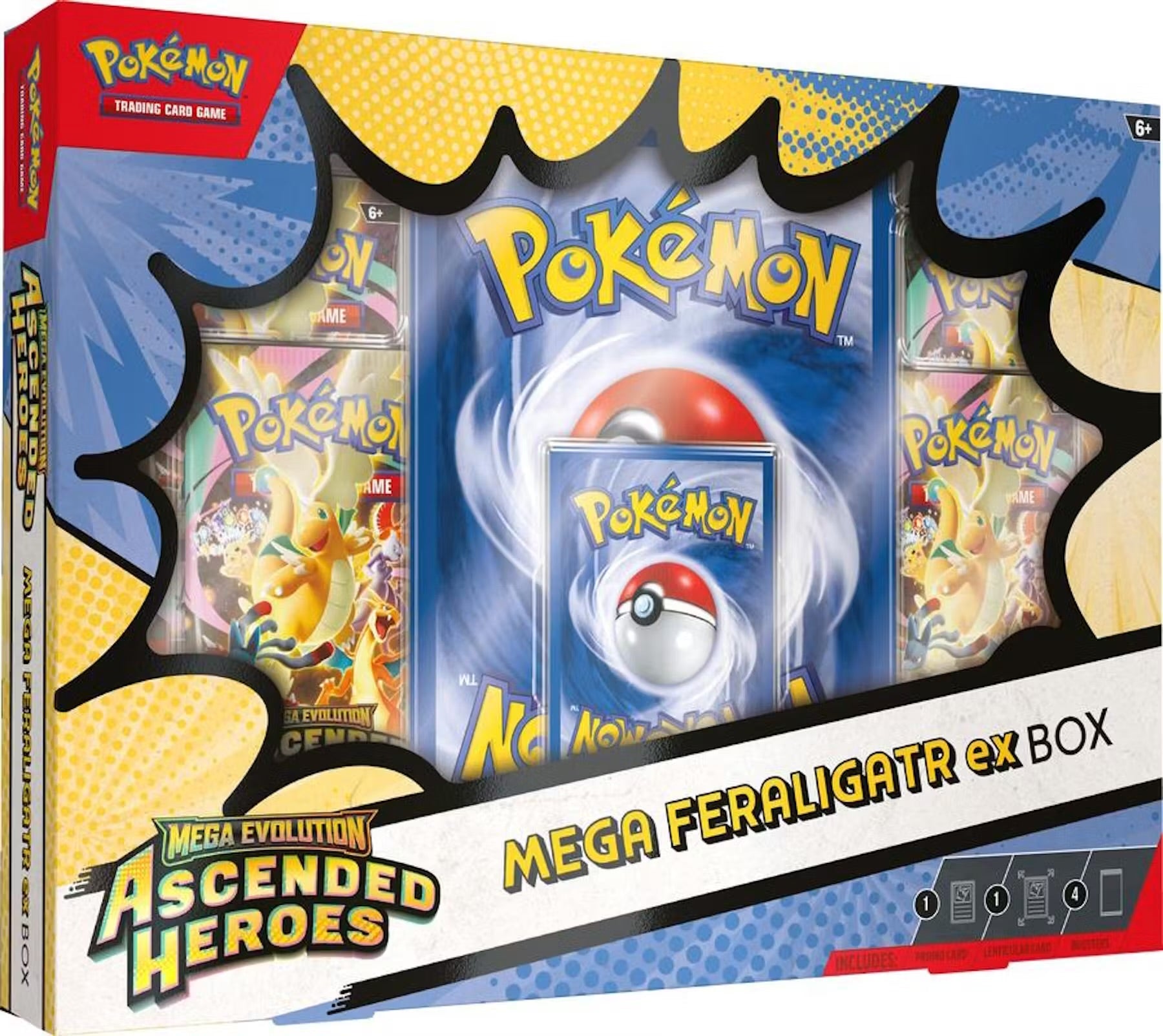 Pokemon Mega Evolution: Ascended Heroes Mega Meganium/Emboar/Feraligatr ex Box