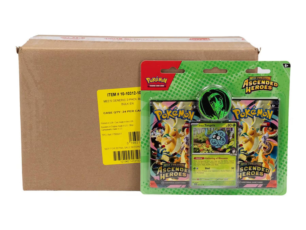 Pokemon Mega Evolution: Ascended Heroes Erika/Larry 2-Pack Blister Case (24 Ct.)