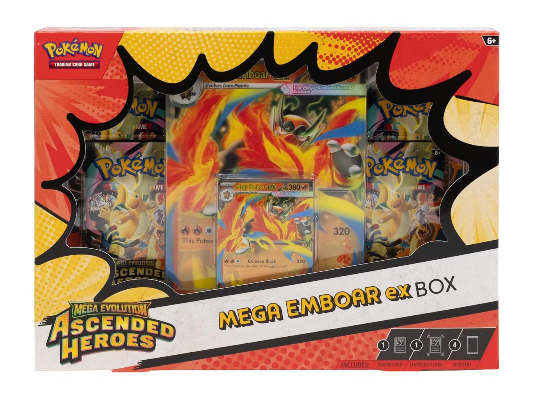 Pokemon Mega Evolution: Ascended Heroes Mega Meganium/Emboar/Feraligatr ex Box