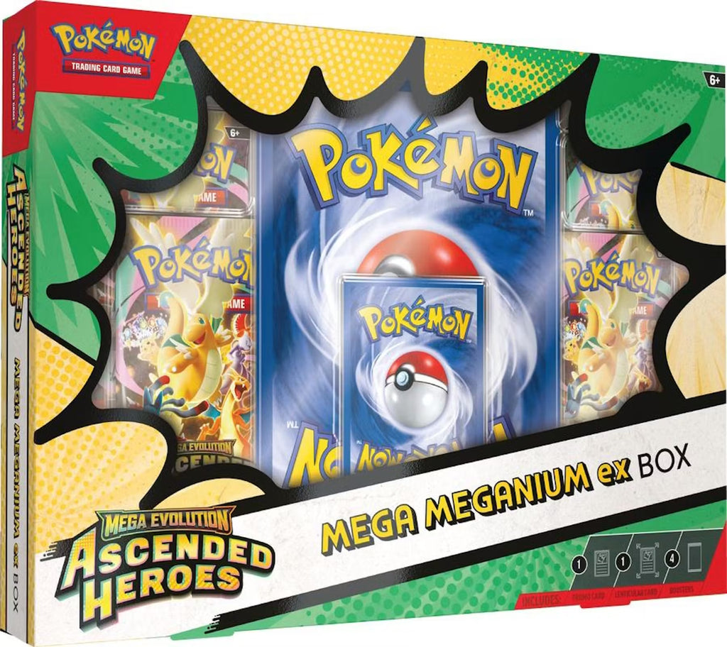 Pokemon Mega Evolution: Ascended Heroes Mega Meganium/Emboar/Feraligatr ex Box